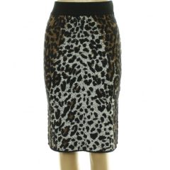 Desigual csillámos leopárdmintás kötött szoknya