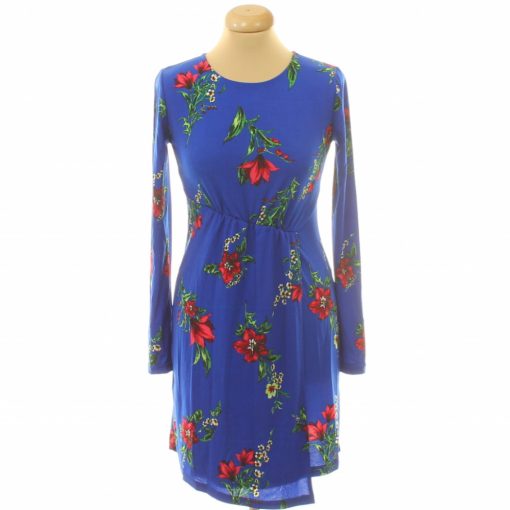 Stradivarius virágmintás kék ruha