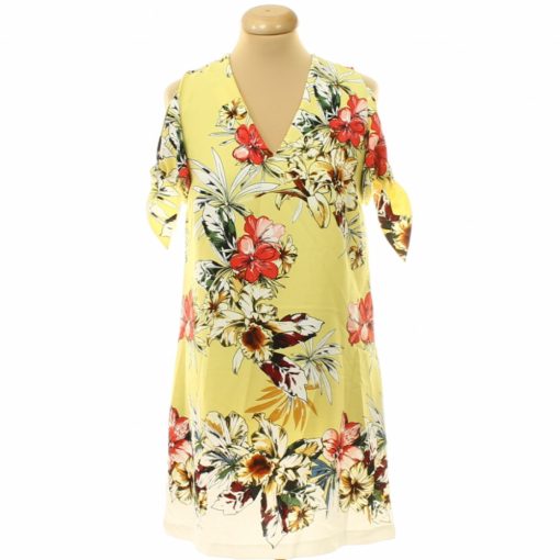 Zara virágmintás sárga ruha