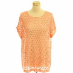 Korall színű kötött felső