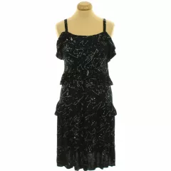 Desigual ezüstmintás-flitteres fekete ruha