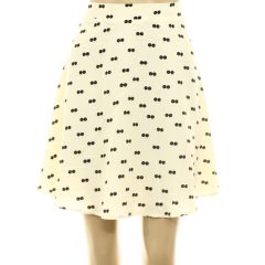 Glamorous mintás krémszínű szoknya