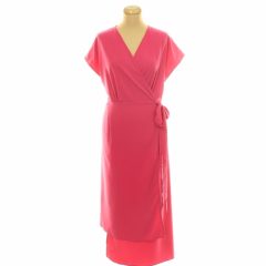 Glamorous átlapolt pink ruha