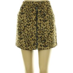 Next leopárdmintás barna szövet szoknya