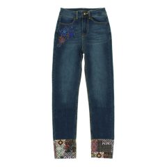 Desigual hímzett-mintás farmer