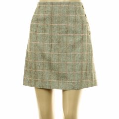 TU kockás barna szövetszoknya