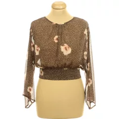 H&M virágmintás barna felső