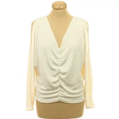 River Island ráncolt krémszínű felső
