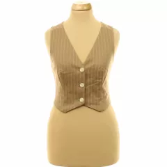 Primark csíkos barna mellény