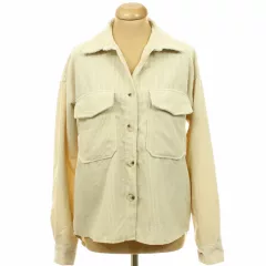Shein krémszínű kordbársony oversize ing