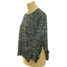 Szürke kötött pulóver