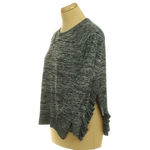 Szürke kötött pulóver