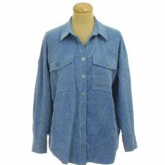 F&F kék oversize mikrokord ing