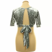 New Look szürke bársony top