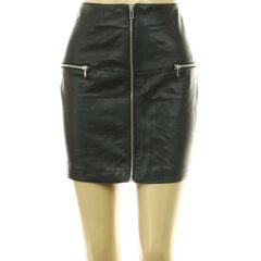 Amisu fekete műbőr szoknya