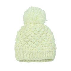 Bhs fehér polárbéléses kötött baby sapka