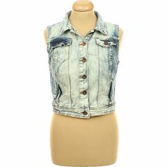 DenimCo. koptatott farmer mellény