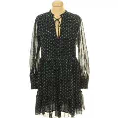 H&M mintás fekete ruha