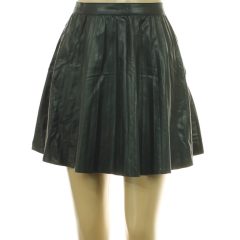 Divided fekete műbőr szoknya