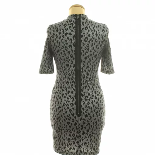 Topshop ezüstcsillámos leopárdmintás ruha