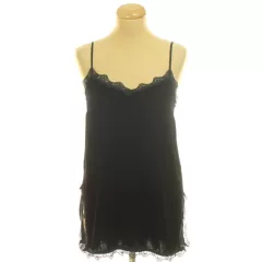River Island csipkeszegélyes bársony felső