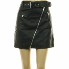 Forever21 fekete műbőr szoknya