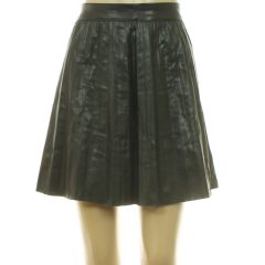 Shein fekete pliszírozott műbőr szoknya