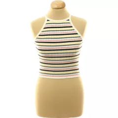 Divided csíkos top
