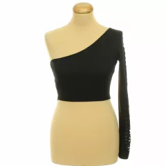 Shein félvállas fekete top