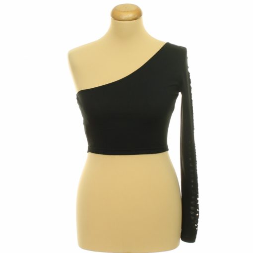 Shein félvállas fekete top