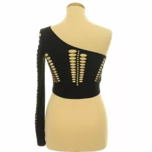 Shein félvállas fekete top