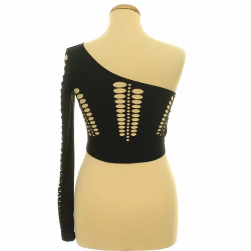Shein félvállas fekete top