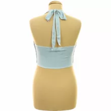 Shein fűzős kék top
