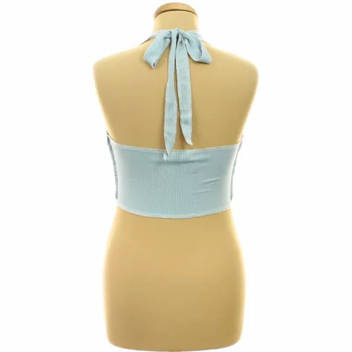 Shein fűzős kék top