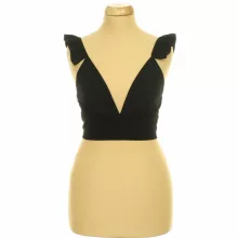 Shein fodros fekete top