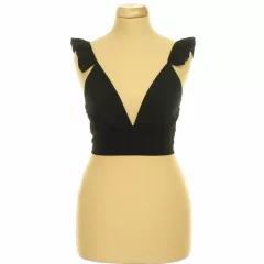 Shein fodros fekete top