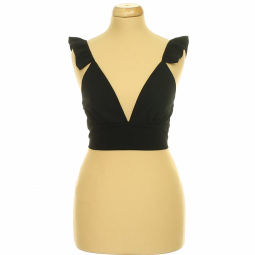 Shein fodros fekete top