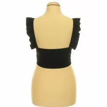 Shein fodros fekete top