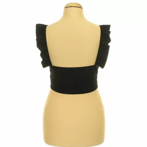 Shein fodros fekete top