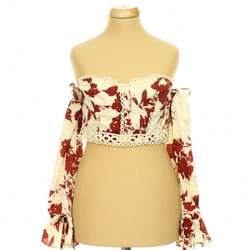 Boohoo csipkés mintás top