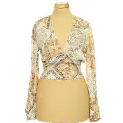 Stradivarius mintás szatén blúz