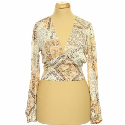 Stradivarius mintás szatén blúz