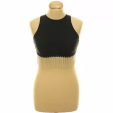 Shein strasszköves fekete top