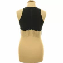 Shein strasszköves fekete top