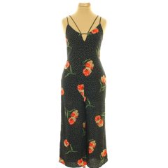 Topshop mintás fekete overál