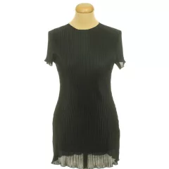 Shein pliszírozott fekete ruha