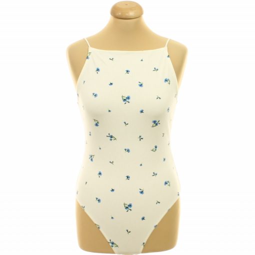 H&M virágmintás krémszínű body