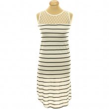 Sublevel csíkos fehér ruha