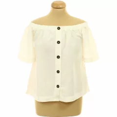 H&M törtfehér lenkeverék blúz