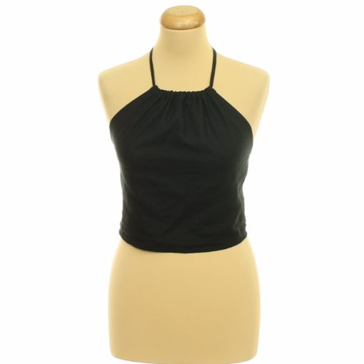 F&F fekete len top